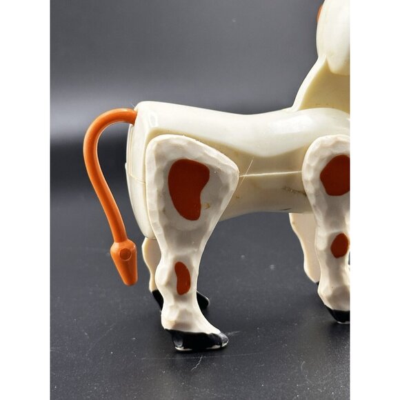 Vtg Fisher Price Little People Farm Animals Playset White And Brown Cow READ - Picture 5 of 16